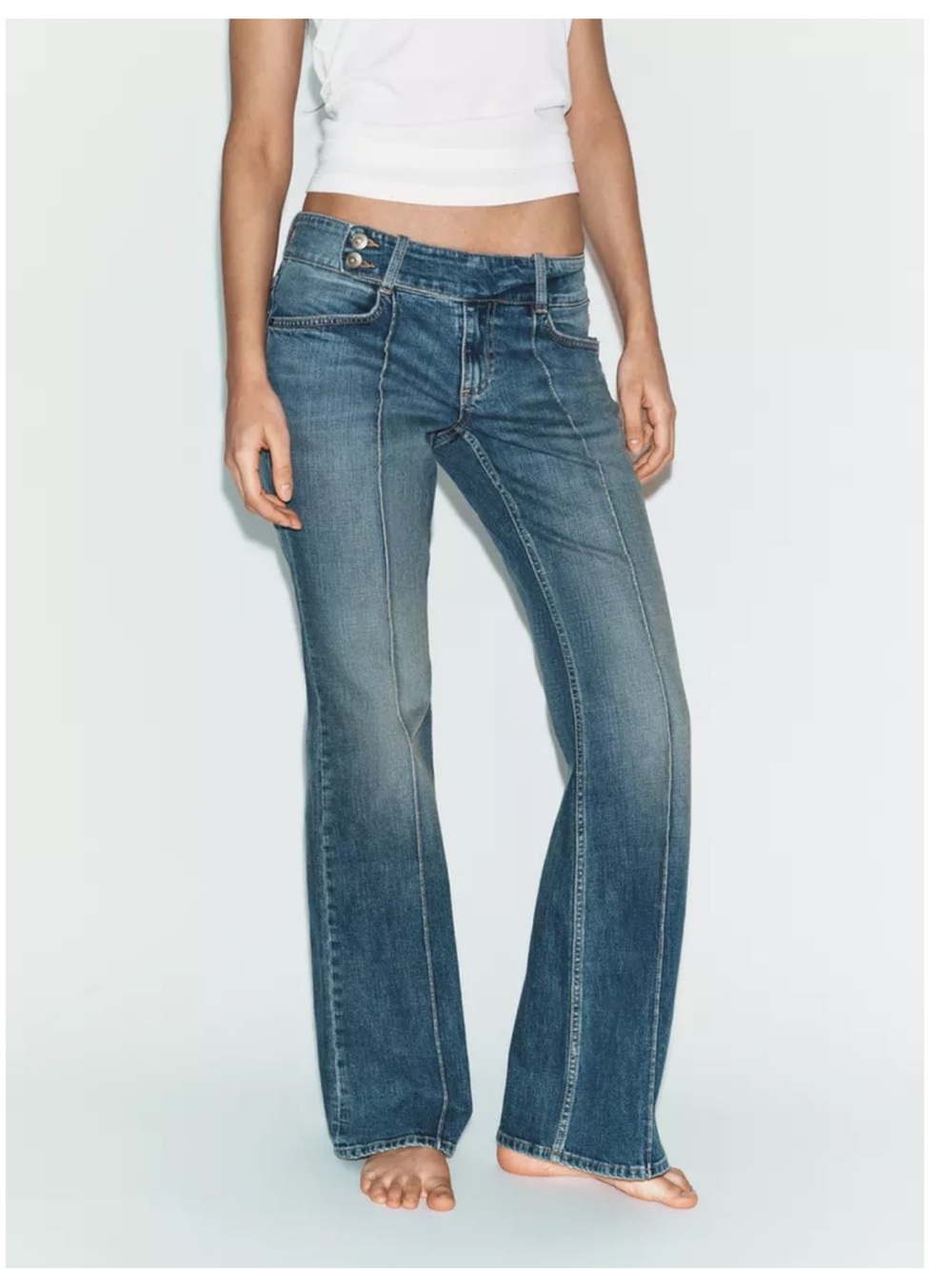 Zara low rise bootcut jean